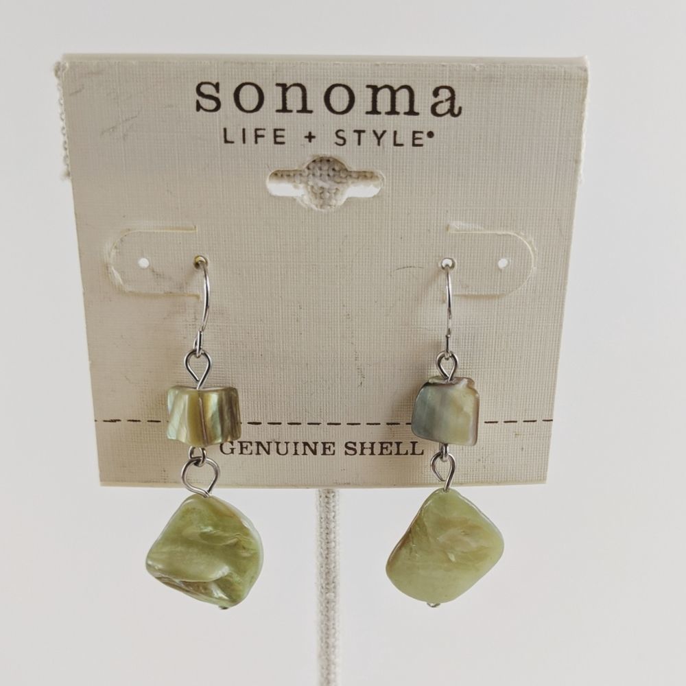 3 For 25 Sonoma Genuine Shell Dangle Earrings